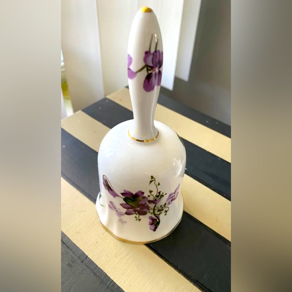 Violet Motif Bell by Hammersley/Spode made in England